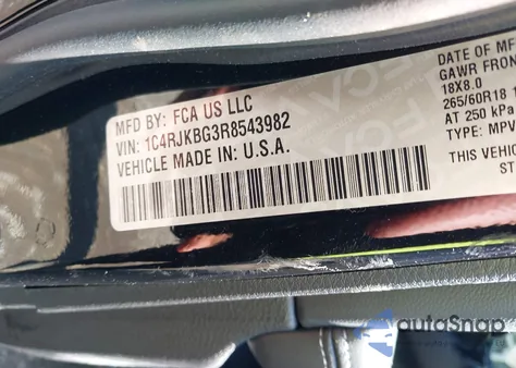 2024 Jeep Grand Cherokee L Limited 4X4 from USA, damaged, VIN 1C4RJKBG3R8543982